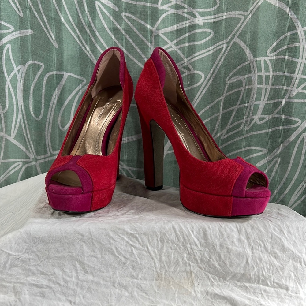 Bcbgeneration Bcbg Jodeci Raspberry Open Toe Plat… - image 1